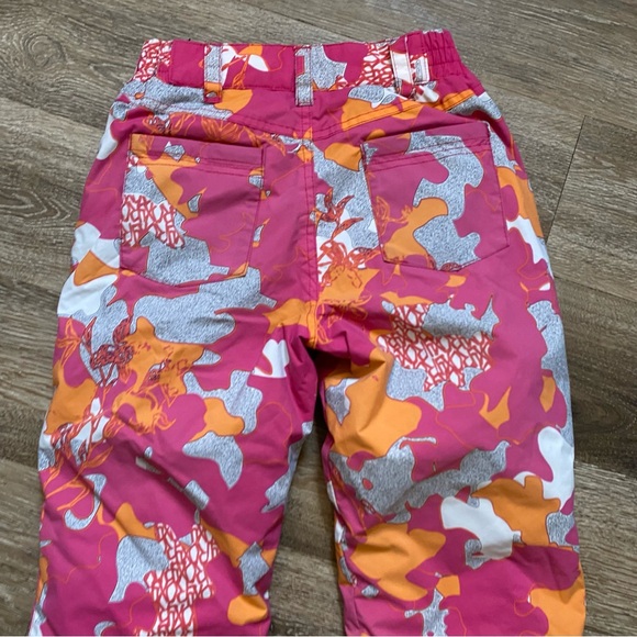 EUC Roxy Ski Bottoms Abstract Barbie Camo Floral Combo Snow Pants Size Small - Picture 8 of 13
